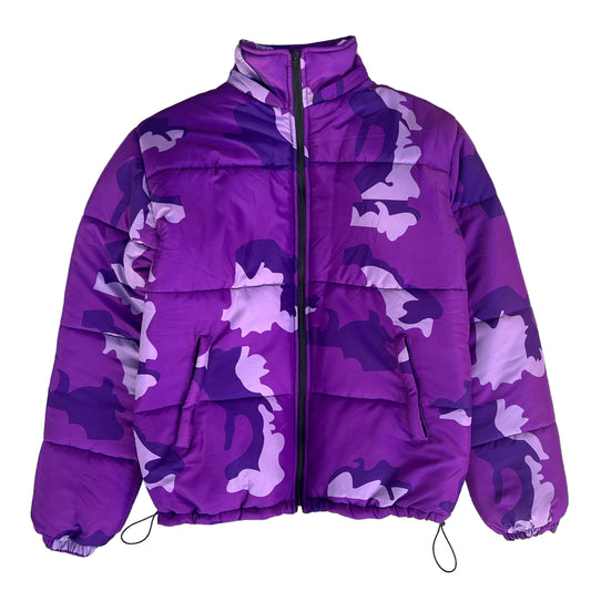 Purple Camo Puffer Jacket