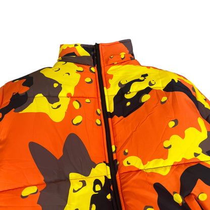 Orange Camo Puffer Jacket