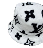 White Fuzzy Bucket Hat